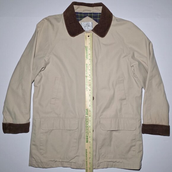 Coat Collectibles Womens Beige and Brown Button Up Short Trench Coat Size Small - Picture 14 of 15